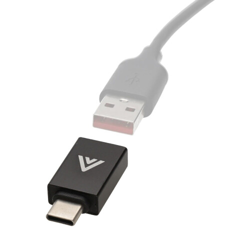 kenable USB 2.0 Type A Socket to USB 3.1 Type C Male Plug Adapter BLACK