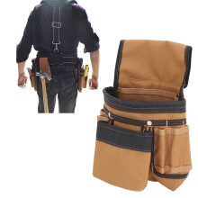 Heavy Duty T1001 Tool Pouch Bag Organizer for Carpenter, Electrician, Woodworker, Construction Men, Dad Gift