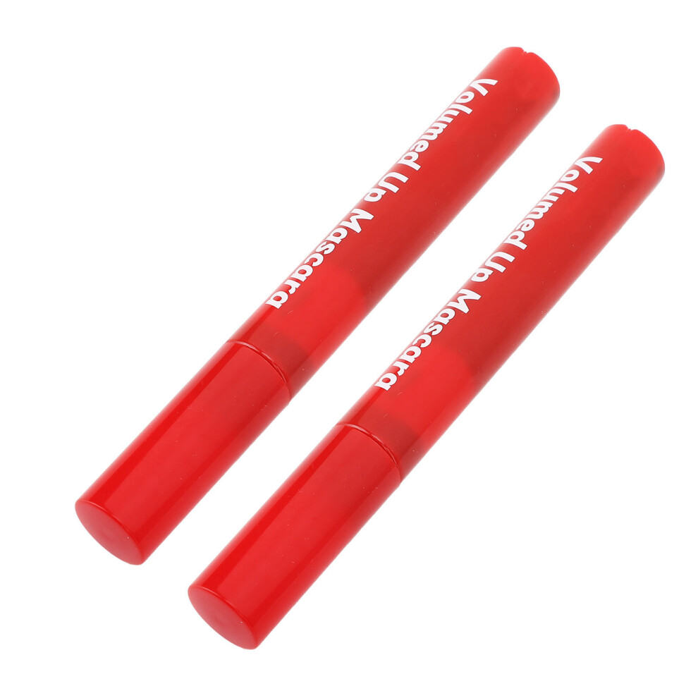 Black 2Pcs Organic Eyelash Mascara 8Ml Lengthening Curling Volumizing