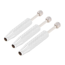 Set di 3 pinze in lega con boccole per piercing, lunghezza 6,2 cm, con pinza antiscivolo