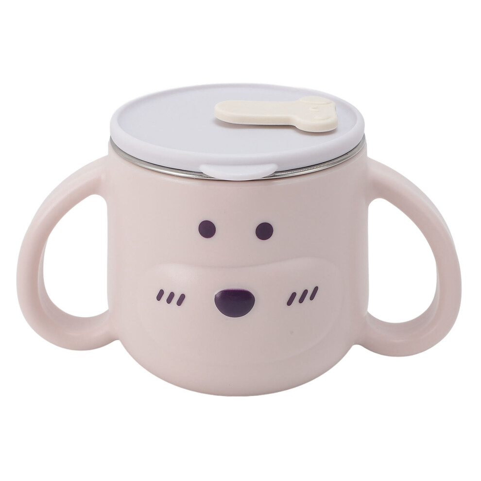 Toddler Stainless Steel Insulated Cup 250Ml With Straw & Handles Pink