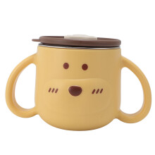 Toddler Insulation 316L Steel Cup with Straw, 250ml, 14.5cm, Yellow