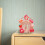 Cartoon Alarm Clock Pink Bear Kids Clock 1xAA 8