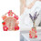 Cartoon Alarm Clock Pink Bear Kids Clock 1xAA 1