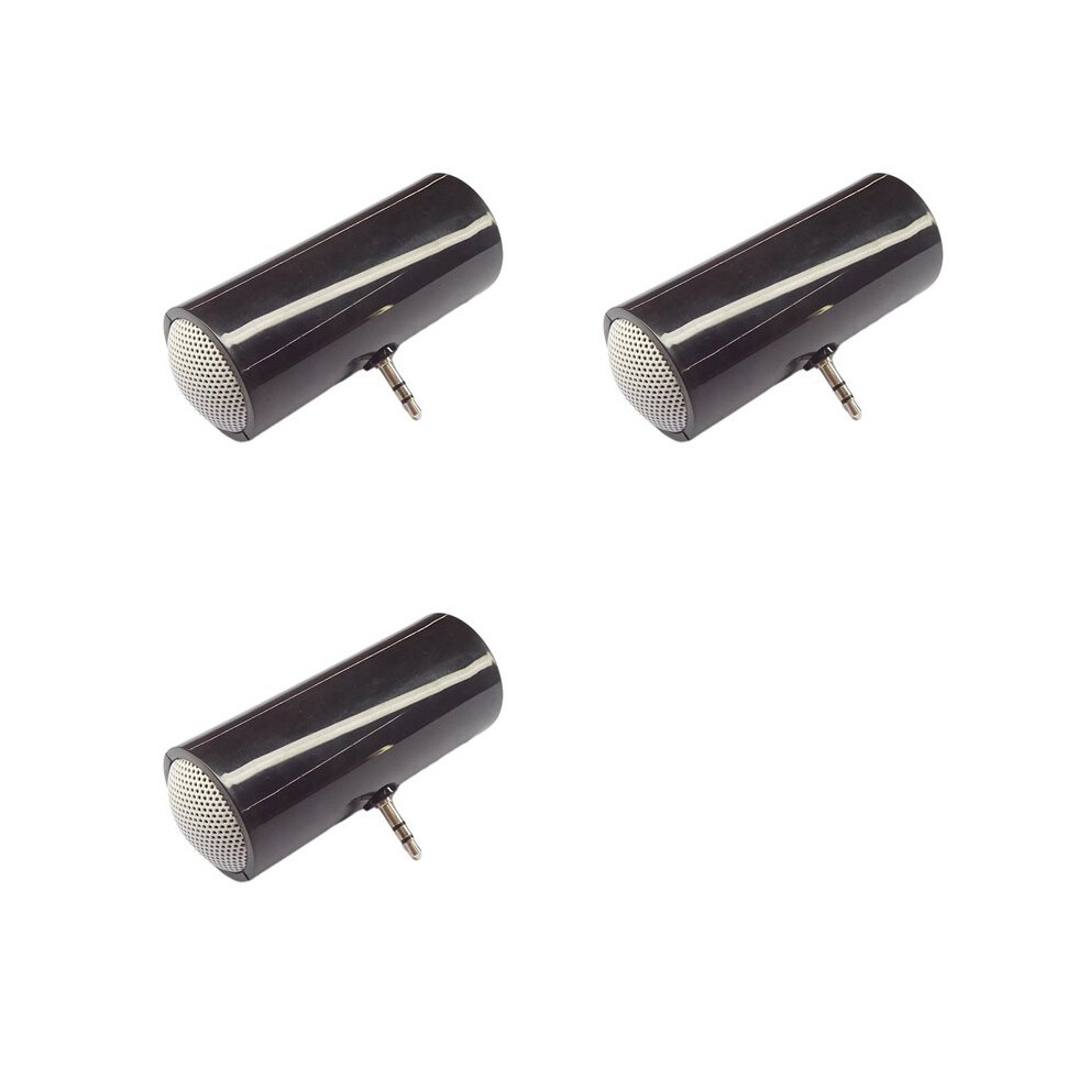 3X Speaker 3.5Mm Portable Speaker Amplified Speaker Plug And For Mobile Phones And Tablets Black 6033077649722