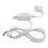2X FI Circuit Breaker Socket Residual Current Circuit Breaker Plug with Cable,Personal Protection Adapter EU Plug White 3