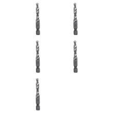 5pcs M6X1.0mm High-Speed Steel 4341 Titanium Plated Composite Tap Drill and Tap Integrated Machine Tap Open