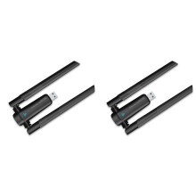 2X 1800Mbps WiFi 6 USB Adapter 5G/2.4GHz Wi-Fi Wireless Network Card High Gain Antenna