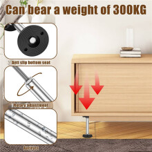 3X Tige de Support Télescopique en Acier Inoxydable, Tige de Support D'Armoire, Support D'Évier de Haute Dureté, Portante 300 Kg