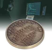 Pièce Code Morse CW - Cuivre galvanisé 30x30x3mm