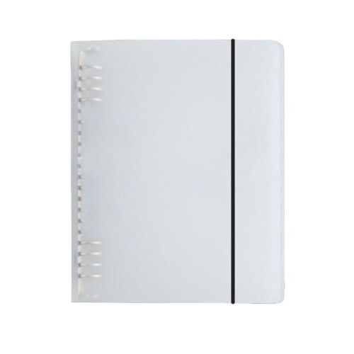 A5 8H Binder Cover LargeCap Transp White 1