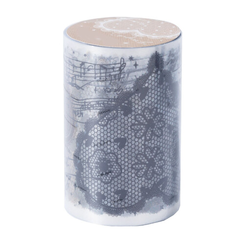 Reusable PET Roll Sticker with Lace Pattern for DIY Scrapbooking 30g 1
