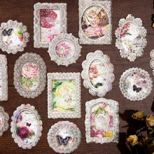 Type 1 45 Pcs Lace Stickers - Retro Commemorative