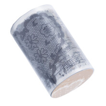 PET Rollenaufkleber wiederverwendbare Spitzenmusterband für DIY Scrapbooking, 30g