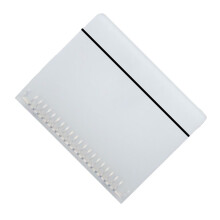 Couverture de classeur en plastique blanc transparent à grande capacité pour fichiers A5, 20 trous