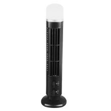 Tastaturloser Turmventilator, tragbarer USB-Schreibtischventilator mit Licht für Zuhause, Schlafzimmer, Büro