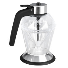 Distributeur de miel en verre transparent en forme de diamant, 15 9,5 cm