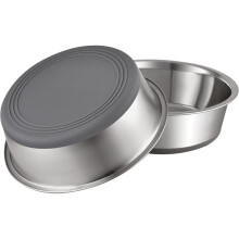 2PCS Nonslip Stainless Steel Dog Cat Bowls, 2 US Cup, 2 Count Dog Cat Bowls for Home Pets