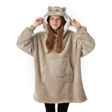 Pusheen Blanket Hoodie (Girls Brown)
