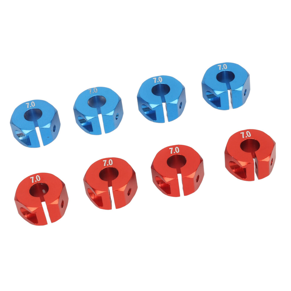 8Pcs Rc Wheel Hex Aluminum Alloy 12Mm Drive Hub Adapter & 7Mm Pins Red/Blue 6941386561461