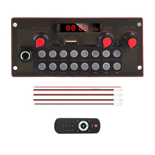 10W  Amplifier Board MP3 Audio Decoder Board 3.7V-24V Audio Power Module with USB/TF/FM for DIY Home Speaker
