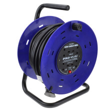 4 Way Gang Mains Extension 13 Amp Power Outlet Reel Cable 50m