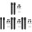 4Sets Barn Door Hardware Kit Mini Sliding Cabinet Door Roller Black 1
