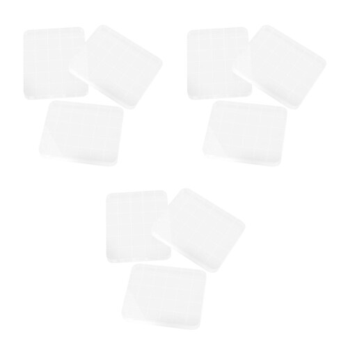 9Pcs Transparent Stamp Blocks Acrylic for DIY Scrapbooking Uses