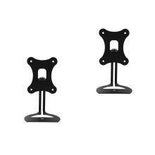 2Pcs Anti-Drop Black Speaker Wall Mount Floating Shelf Stainless Steel