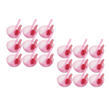 20Sets Gesichtspflege Set Mit Plastikschalen, Löffel Und Spatel, Rosa
