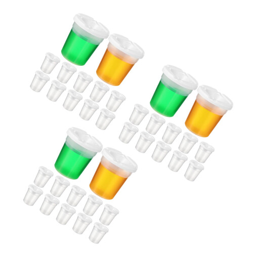 36Pièces Petits Pots Pigments Avec Couvercles Spillproof Pour Peinture
