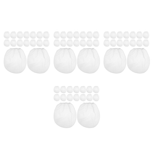 80Pcs White Fine Mesh Paint Strainer Bags Nylon Polyester for Home Use