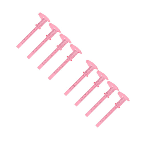 8Pcs Mini Plastic Analog Caliper Precise Measurement Tool for Home Use