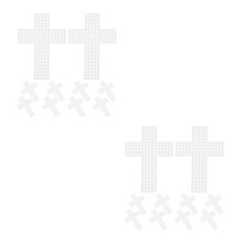 20Pcs White Plastic Mesh Canvas Sheets for Cross Stitch Needlework DIY
