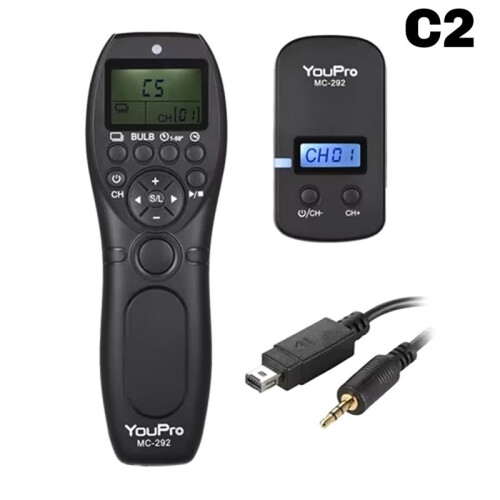 YOUPRO MC-292 2.4G Wireless Remote Control LCD Timer Shutter Release Channels for /// DC2 1