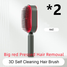 (Set F) Self Cleaning Hair Brush For Women One-key Cleaning Hair Loss Airbag Massage Scalp Comb Anti-Static Hairbrush