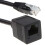 kenable Network CAT6 UTP Ethernet RJ45 Extension Male/Female Cable Black  0.5m 1