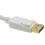 kenable DisplayPort v1.2 4k Compatible Male Locking Plugs Cable 3m White 3