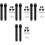 4Sets Barn Door Hardware Kit Mini Sliding Cabinet Door Roller Black 4