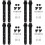 4Sets Barn Door Hardware Kit Mini Sliding Cabinet Door Roller Black 6