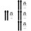 4Sets Barn Door Hardware Kit Mini Sliding Cabinet Door Roller Black 7