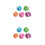 10Pcs Wooden Peg Tops Assorted Colors Kids Educational String Toy 11