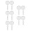 10Pcs Portable Stainless Steel Fish Net with Telescoping Handle White 1