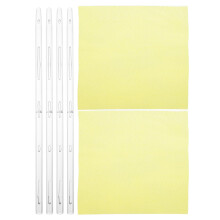 6Sets School Teaching Electrostatic Glass Sticks with Silk Cloth Set
