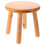 Decorative Light Brown Wood Step Stool Mushroom Shape Plant Shelf 1