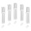 15Pièces Tubes Lips Gloss Argentés Corps Transparent Portable 10