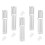 15Pièces Tubes Lips Gloss Argentés Corps Transparent Portable 11
