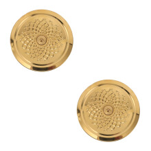 2Pcs Wine Decanter Spinning Base Gold Metal Finish with Fast Aeration