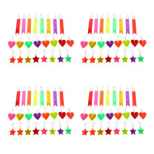 96Pcs PVC Reflector Backpack Pendants Night Visibility Safety Keyrings