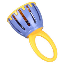 Yellow Purple Handled Cage Bell for Kids Music
